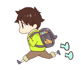 Warm fuzzy series(Boy and Taiyaki) sticker #5729432