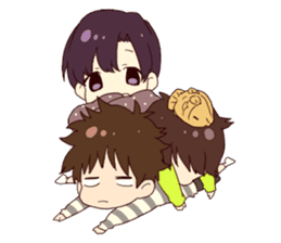 Warm fuzzy series(Boy and Taiyaki) sticker #5729442