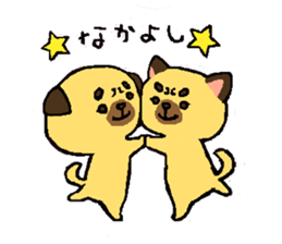 pug and pug sticker #5729945