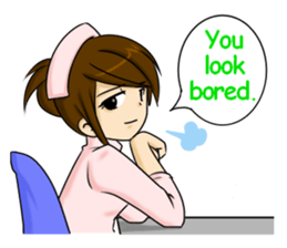 Kawaii tsundere nurse sticker #5730444