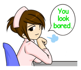 Kawaii tsundere nurse sticker #5730444