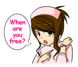 Kawaii tsundere nurse sticker #5730447