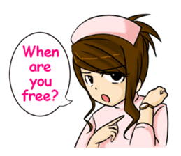 Kawaii tsundere nurse sticker #5730447