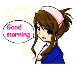Kawaii tsundere nurse sticker #5730449