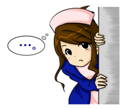 Kawaii tsundere nurse sticker #5730451