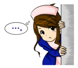 Kawaii tsundere nurse sticker #5730451