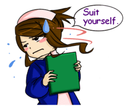 Kawaii tsundere nurse sticker #5730452