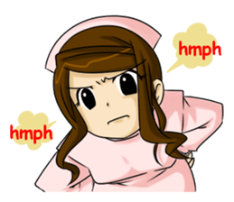 Kawaii tsundere nurse sticker #5730455