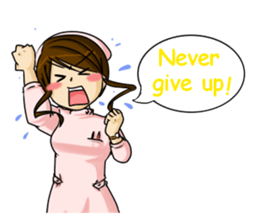 Kawaii tsundere nurse sticker #5730457