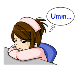 Kawaii tsundere nurse sticker #5730458