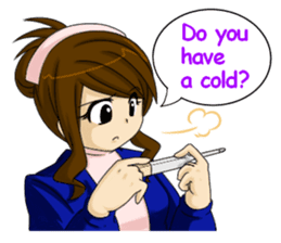 Kawaii tsundere nurse sticker #5730461