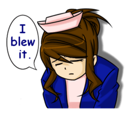 Kawaii tsundere nurse sticker #5730462