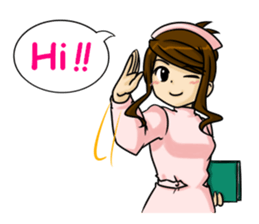 Kawaii tsundere nurse sticker #5730463