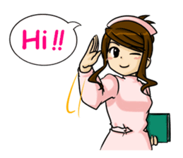 Kawaii tsundere nurse sticker #5730463