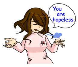 Kawaii tsundere nurse sticker #5730467