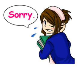 Kawaii tsundere nurse sticker #5730468