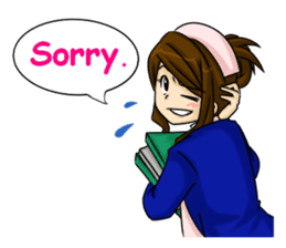 Kawaii tsundere nurse sticker #5730468
