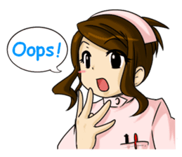 Kawaii tsundere nurse sticker #5730469