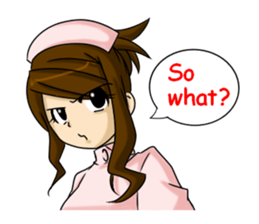 Kawaii tsundere nurse sticker #5730473