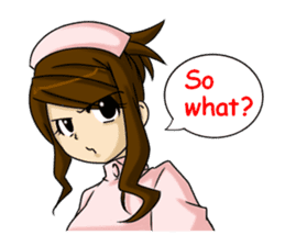 Kawaii tsundere nurse sticker #5730473
