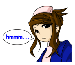 Kawaii tsundere nurse sticker #5730474