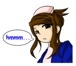 Kawaii tsundere nurse sticker #5730474