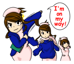 Kawaii tsundere nurse sticker #5730477