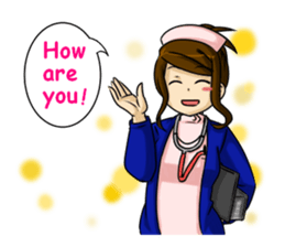 Kawaii tsundere nurse sticker #5730479