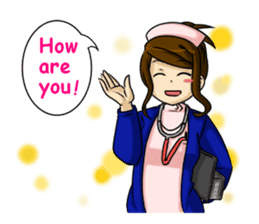 Kawaii tsundere nurse sticker #5730479