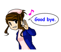 Kawaii tsundere nurse sticker #5730480