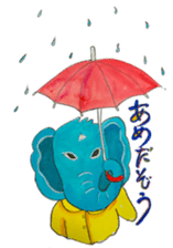 Wonder blue elephant sticker #5730926