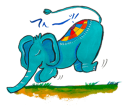 Wonder blue elephant sticker #5730928