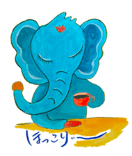 Wonder blue elephant sticker #5730929