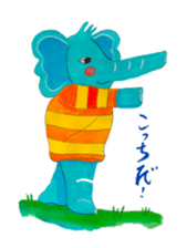 Wonder blue elephant sticker #5730930