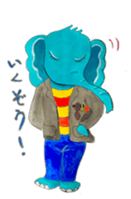 Wonder blue elephant sticker #5730933