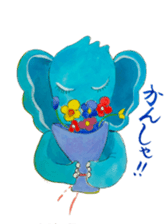 Wonder blue elephant sticker #5730936