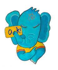 Wonder blue elephant sticker #5730941