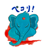 Wonder blue elephant sticker #5730943