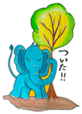 Wonder blue elephant sticker #5730946