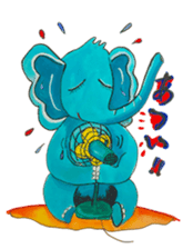 Wonder blue elephant sticker #5730949