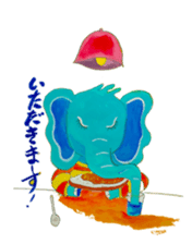 Wonder blue elephant sticker #5730951