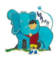 Wonder blue elephant sticker #5730953