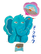 Wonder blue elephant sticker #5730959