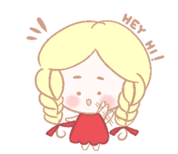 Cute red girl with Wolf story tale sticker #5731004