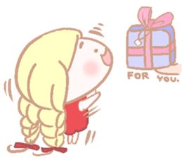 Cute red girl with Wolf story tale sticker #5731006