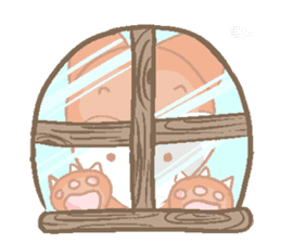 Cute red girl with Wolf story tale sticker #5731026