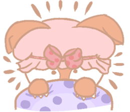 Cute red girl with Wolf story tale sticker #5731030