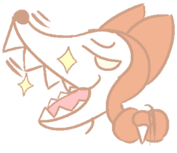 Cute red girl with Wolf story tale sticker #5731032