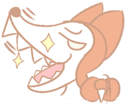 Cute red girl with Wolf story tale sticker #5731032