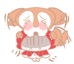 Cute red girl with Wolf story tale sticker #5731033